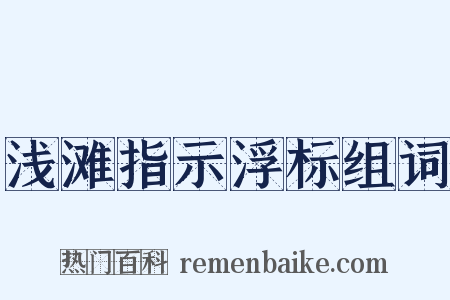 浅滩指示浮标组词是什么意思的图片